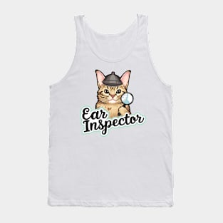 Ear inspector cute cat Tank Top